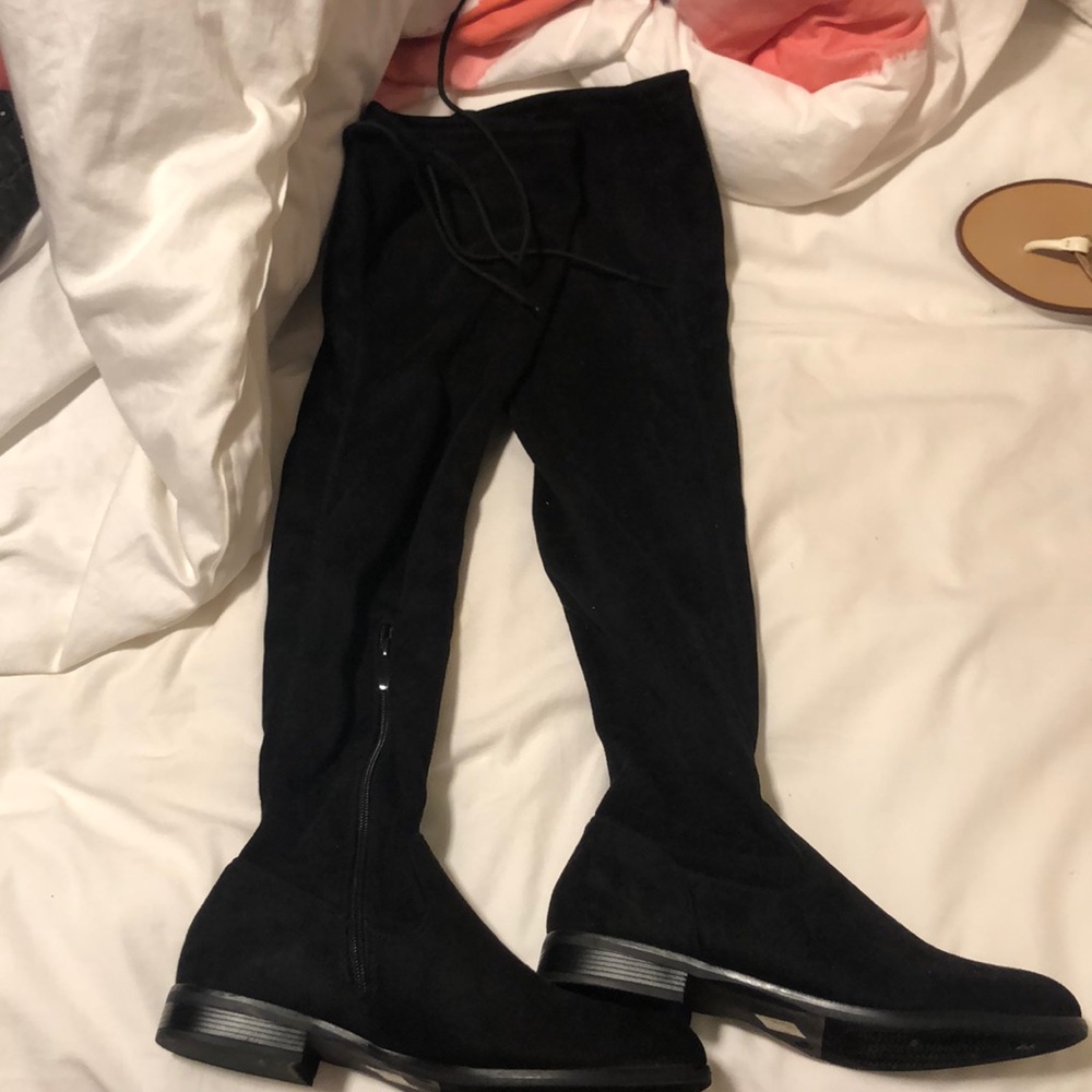 Black over the knee boots